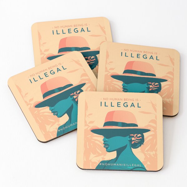 Item preview, NO HUMAN BEING IS ILLEGAL designed and sold by AladdinMktgs.