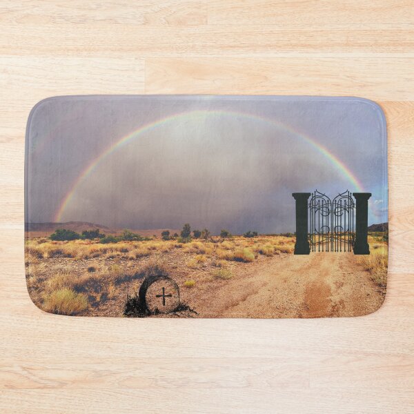 Item preview, Sometimes there are no words - Sorry for your loss, sympathy card with rainbow, gates and a headstone designed and sold by meraviglioso.