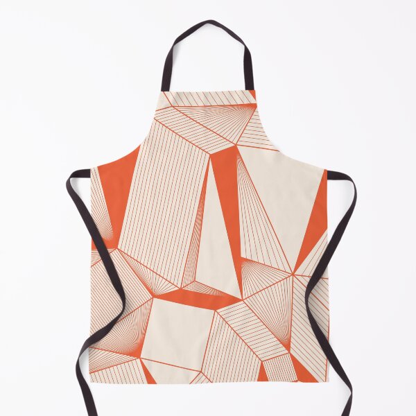 Item preview, Geometric simple background of red lines and triangles on a beige background designed and sold by parkinsmack.