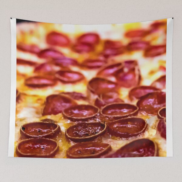 Item preview, Closeup shot of a yummy Pepperoni Pizza designed and sold by Artsy Boulevard.