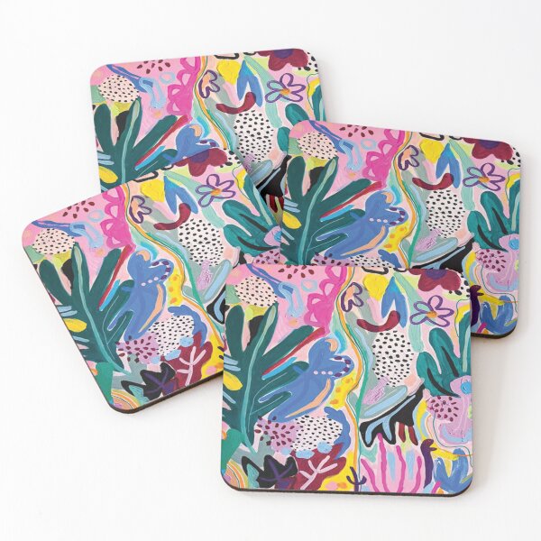 Item preview, Pink Abstract Leaves designed and sold by cutehappiness.