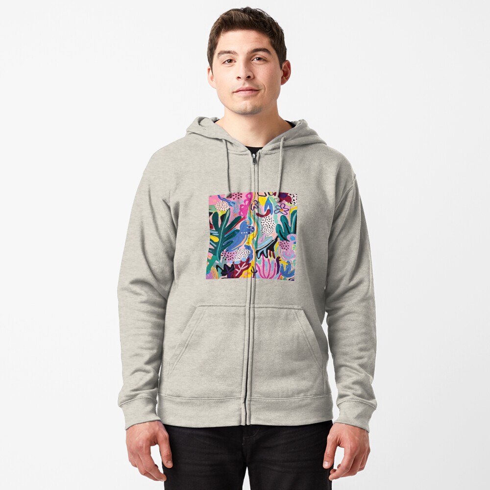 Aperçu de l'œuvre Veste zippée à capuche créée et vendue par cutehappiness.
