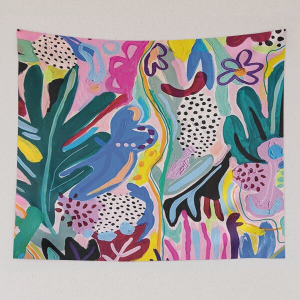 Item preview, Pink Abstract Leaves designed and sold by cutehappiness.