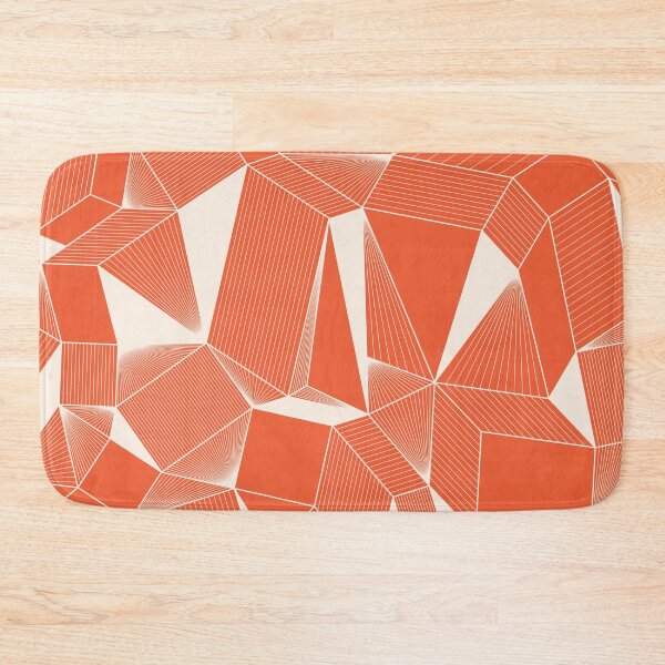 Item preview, Geometric simple background of beige lines and triangles on a red background designed and sold by parkinsmack.