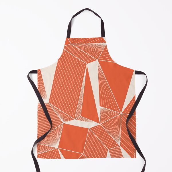 Item preview, Geometric simple background of beige lines and triangles on a red background designed and sold by parkinsmack.