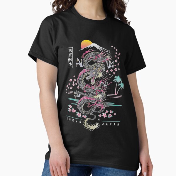 Item preview,  Japanese Tokyo Dragon Asian inspired Neon retro 80’s style T-Shirt  designed and sold by vanquyen51505.