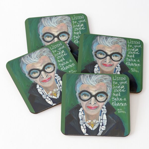 Item preview, A portrait of Iris Apfel designed and sold by Sarah Hearfield.