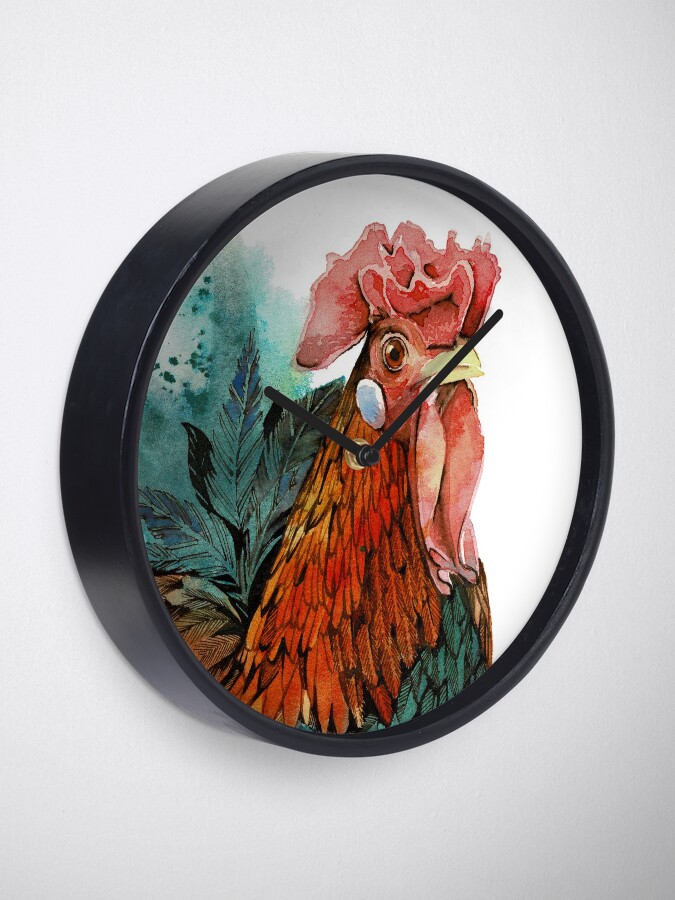 Alternate view of Good Lookin' Rooster (Wim) Clock