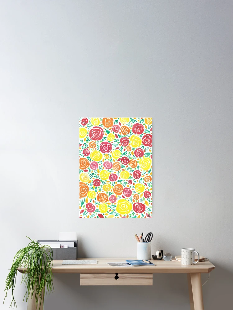 Thumbnail 2 of 3, Poster, Flower Power - Spring Roses designed and sold by isolsworld.