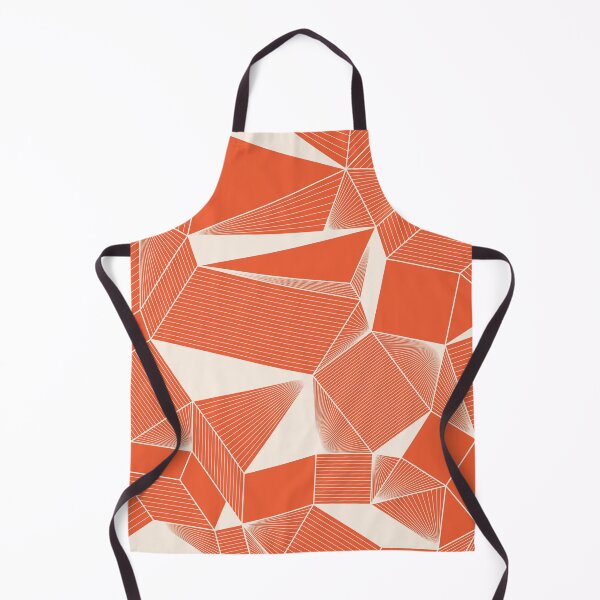 Item preview, Geometric simple background of beige lines and triangles on a red background designed and sold by parkinsmack.