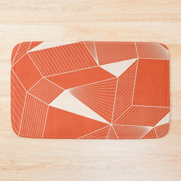 Item preview, Geometric simple background of beige lines and triangles on a red background designed and sold by parkinsmack.