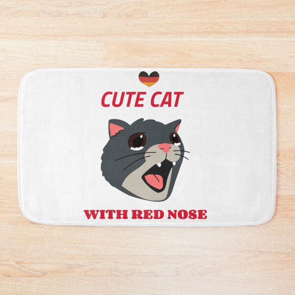 Item preview, Cute Cat With Red Nose designed and sold by Shilpa Gupta.
