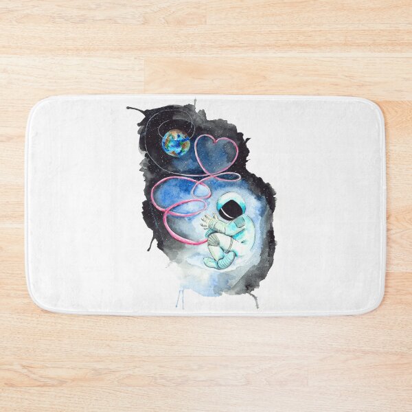 Item preview, Watercolor picture of the cosmonaut, connected to the Earth by an umbilical cord designed and sold by Bellefotos.