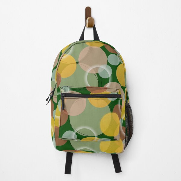 Item preview, Retro bubble pattern in sage green, curry yellow, brown, mint designed and sold by Ninaeva.