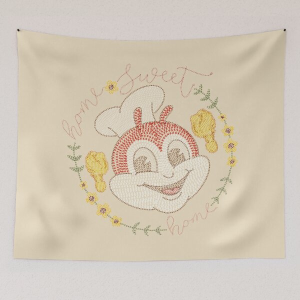 Item preview, JOLLIBEE HOME SWEET HOME FILIPINO EMBROIDERY PILLOW CASE designed and sold by aydapadi.