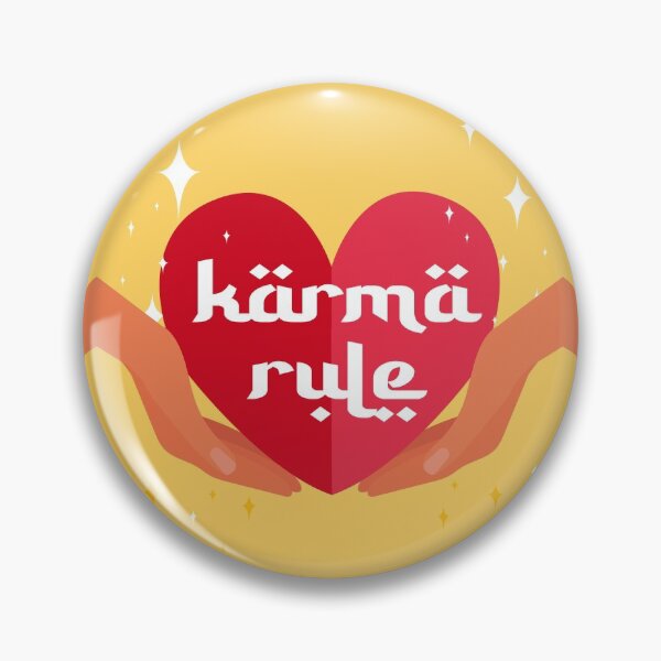 Item preview, Karma Rule - Hebrew Style Love Heart Cupping Hands - Red on Yellow designed and sold by NoMatterLab.
