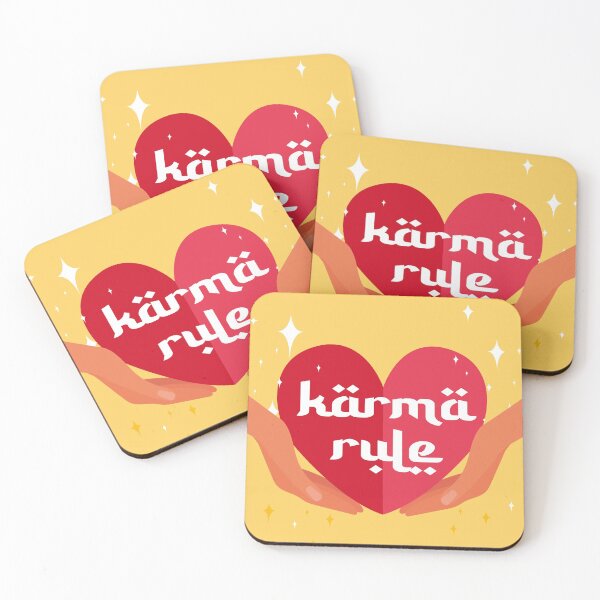 Item preview, Karma Rule - Hebrew Style Love Heart Cupping Hands - Red on Yellow designed and sold by NoMatterLab.