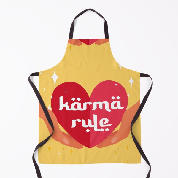 Item preview, Karma Rule - Hebrew Style Love Heart Cupping Hands - Red on Yellow designed and sold by NoMatterLab.