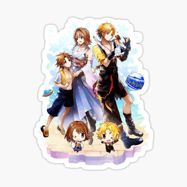 "yuna ffx and tidus fanart" Sticker for Sale by pedrobrown | Redbubble