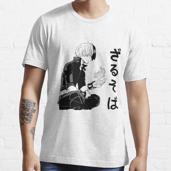 Shoto Todoroki Manga Black White T Shirt For Sale By Katsukihero Redbubble Chibi T Shirts 5062