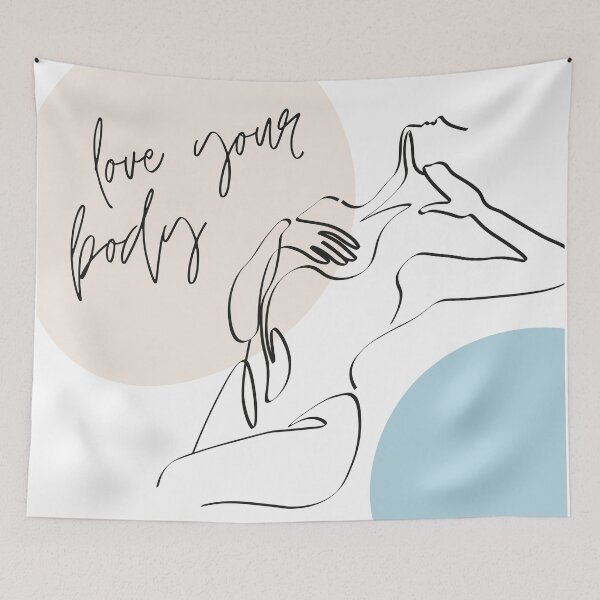Item preview, Love your body-line drawing designed and sold by MusteDesigns.