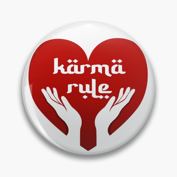 Item preview, Karma Rule - Hebrew Style Love Heart Hands - Red on White designed and sold by NoMatterLab.
