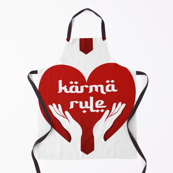 Item preview, Karma Rule - Hebrew Style Love Heart Hands - Red on White designed and sold by NoMatterLab.