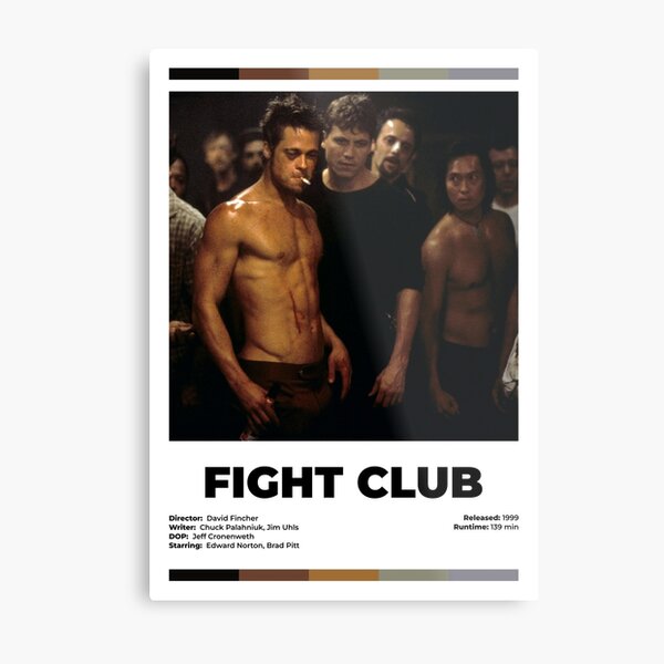 Fight Club affiche de film moderne alternative Impression métallique