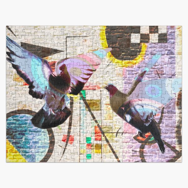 Item preview, Hippielove streetart with doves designed and sold by Elmanji.