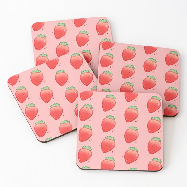 Item preview, cute Glossy pastel strawberry designed and sold by wintershop2021.