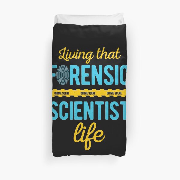 Funny Forensic Science Duvet Cover