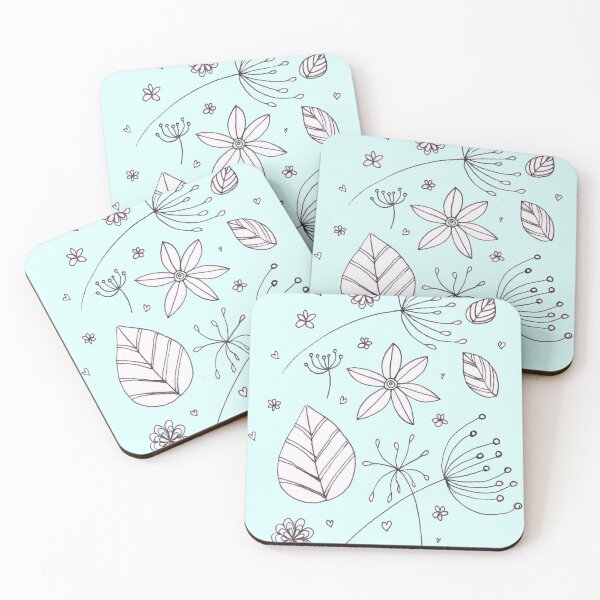 Item preview, Florals in mint designed and sold by BlueTulip20.