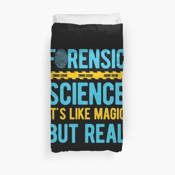 Funny Forensic Science Duvet Cover