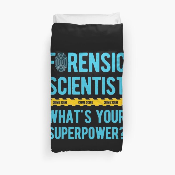 Funny Forensic Science Duvet Cover