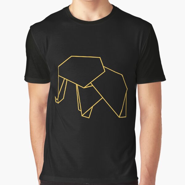 Cute retro vintage elephant! Made in an origami style with a bit of japanese aestethics. Perfect for all minimalists and elephant lovers! Graphic T-Shirt