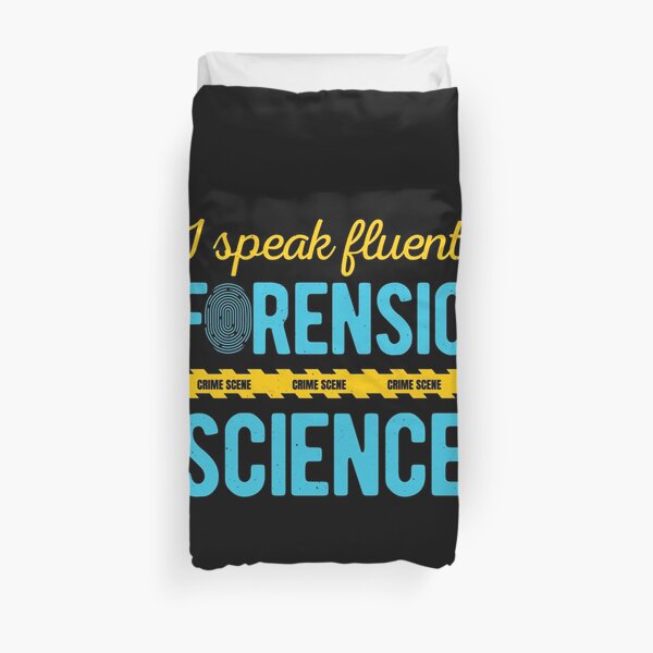 Funny Forensic Science Duvet Cover