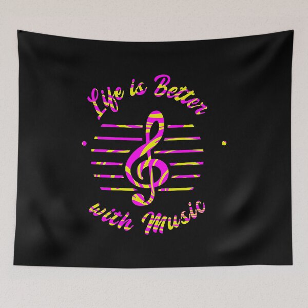 Item preview, Life Is Better With Music G-Clef Notes Jazz Instrument Song Band Classical Music Instruments Tempo Beat Classi designed and sold by shirti.
