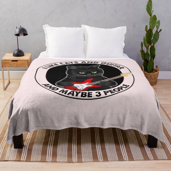 Item preview,  I Like Cats And Guitar And Maybe 3 People Cat Plays Guitar T-Shirt  designed and sold by vanquyen51505.