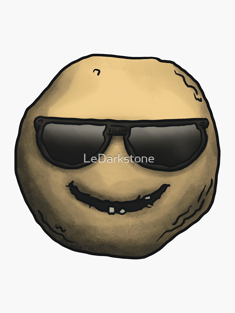 Thumbnail 3 of 3, Sticker, Ugly Sunglasses Emoji designed and sold by LeDarkstone.