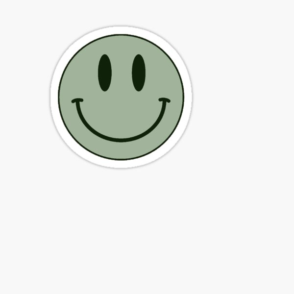 moss smiley face Sticker
