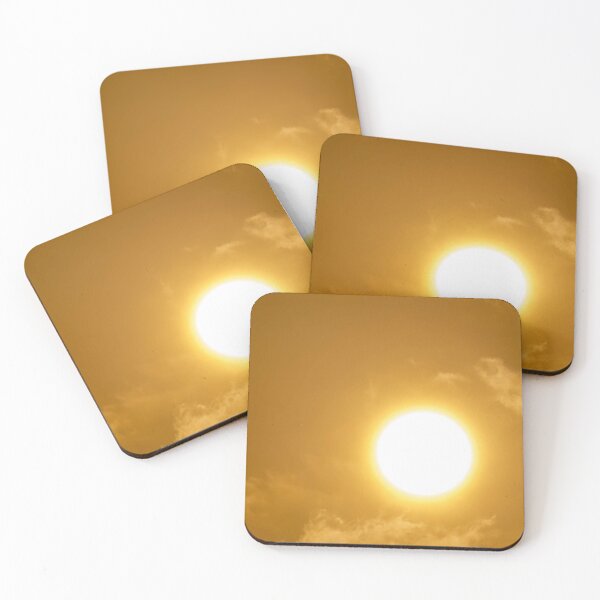 Item preview, Brilliant orange sunlight and orange sky with white clouds designed and sold by Artsy Boulevard.