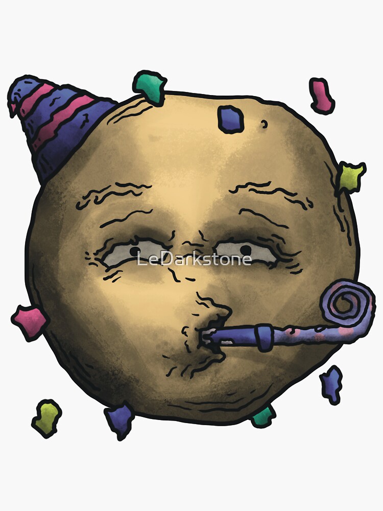 Thumbnail 3 of 3, Sticker, Ugly Party / Celebration Emoji designed and sold by LeDarkstone.