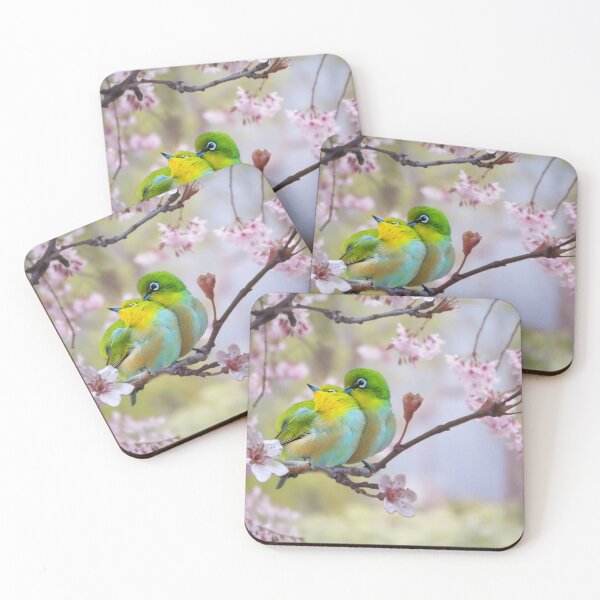Item preview, Little Lifou White Eye Birds on Cherry Blossom designed and sold by MoragBates.