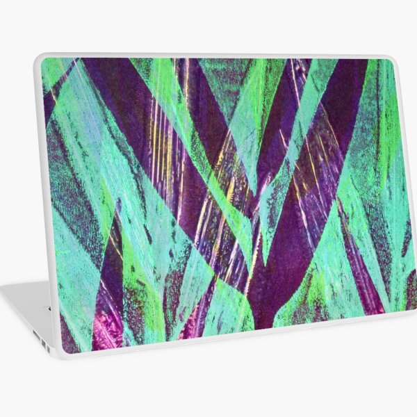 Bamboo: mauve and green Laptop Skin