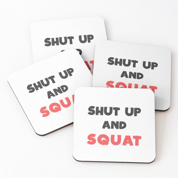 Item preview, Shut Up and Squat Fun musculation fitness quote designed and sold by FrenchsTuck.