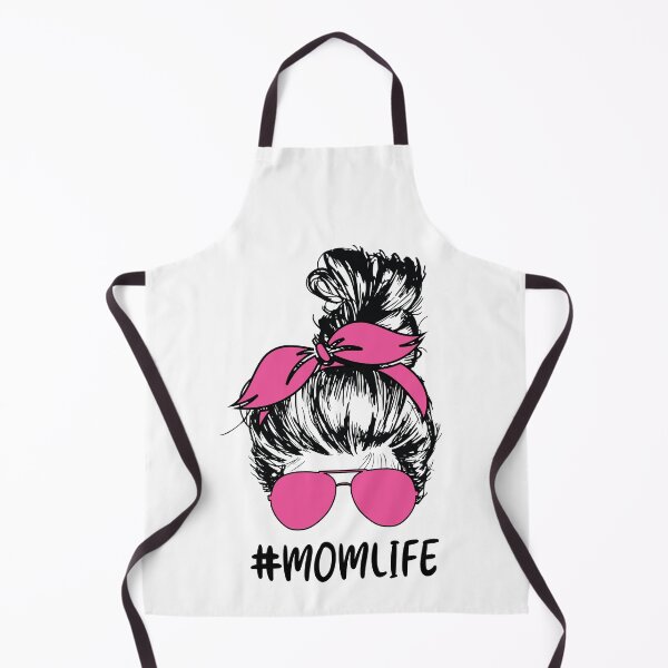 Artikelvorschau, Mom Life Messy Bun mit niedlichen rosa Sonnenbrillen und Bandana entworfen und verkauft von clothesy7.