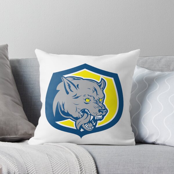 Item preview, Angry Wolf Wild Dog Head Shield Retro designed and sold by patrimonio.