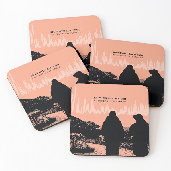 Item preview, The South West Coast Path Elevation Art - Peach designed and sold by PilgrimageShop.