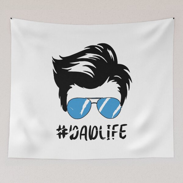 Item preview, Dad Life Messy Bun with Cute Blue Sunglasses Father's Day designed and sold by clothesy7.