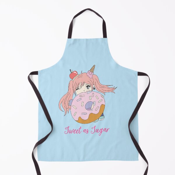 Item preview, Sweet as Sugar - Cute anime girl eating a huge donut designed and sold by STUDIO-72.